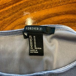 Forever 21 velvet crop top